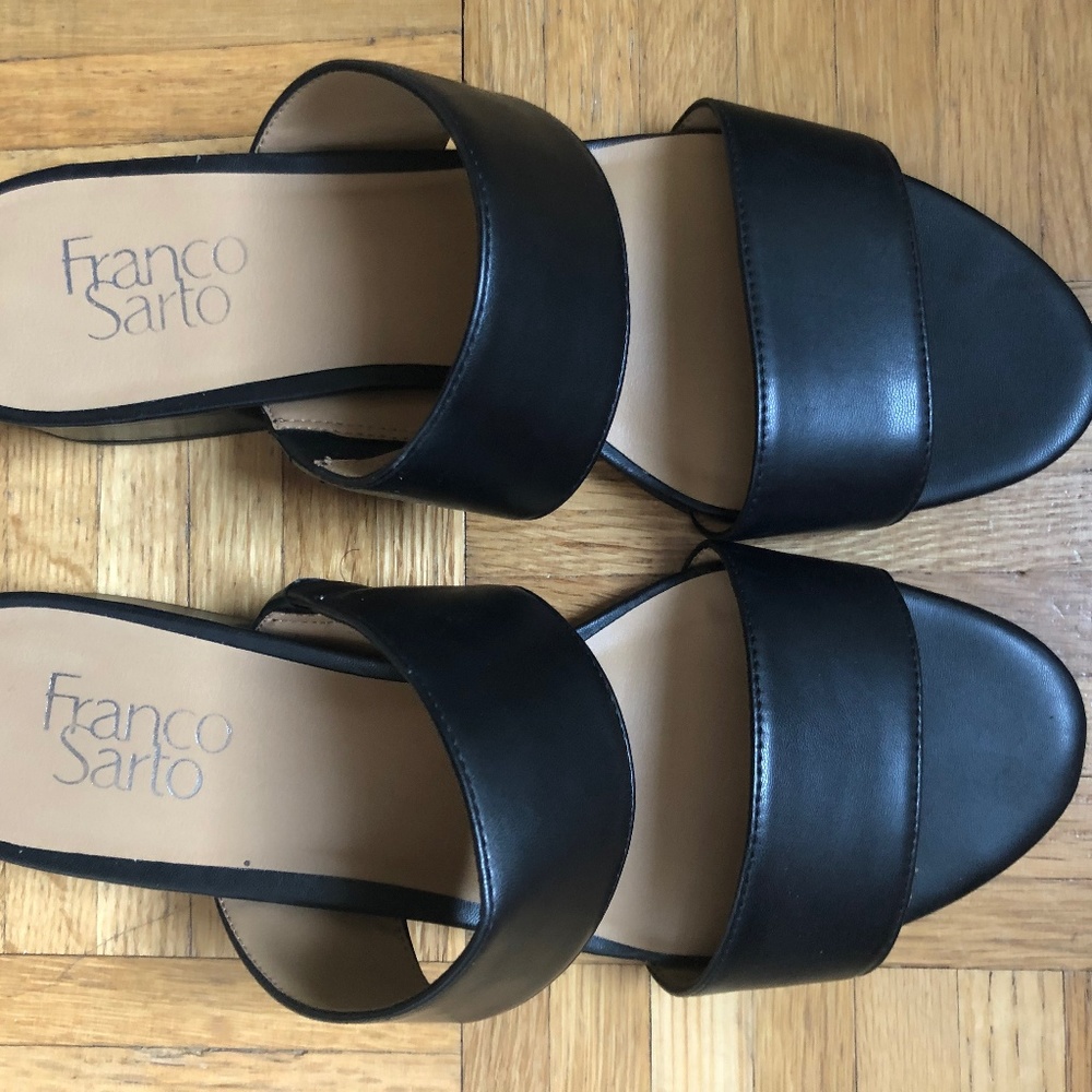 Franco Sarto Block Mini-Heel Sandals